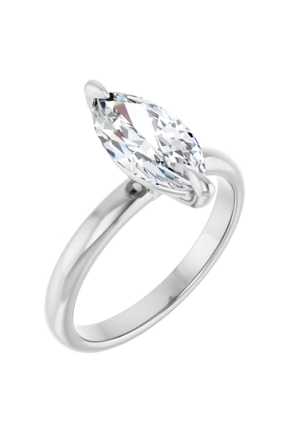 5 Carat Marquise Lab Grown Diamond Engagement Ring