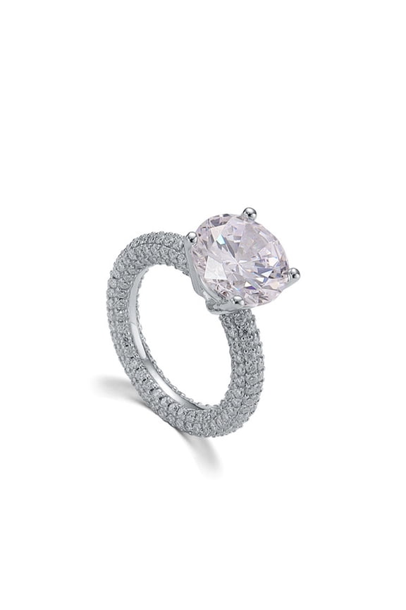 5 Carat Moissanite Engagement Rings D Color VVS1 Clarity Engagement Anniversary Rings 925 Sterling Silver Big Diamond Ring for Women Wife Mom