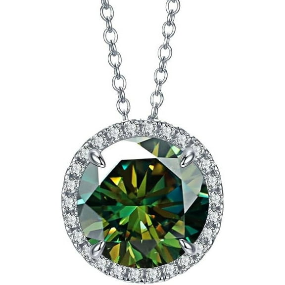 5 Carat Moissanite Pendant Necklace Women's Diamond Necklace 18K White Gold Lab Diamond Pendants Necklaces for Women Moissanite Necklace Wife Lab Women's Diamond Necklace