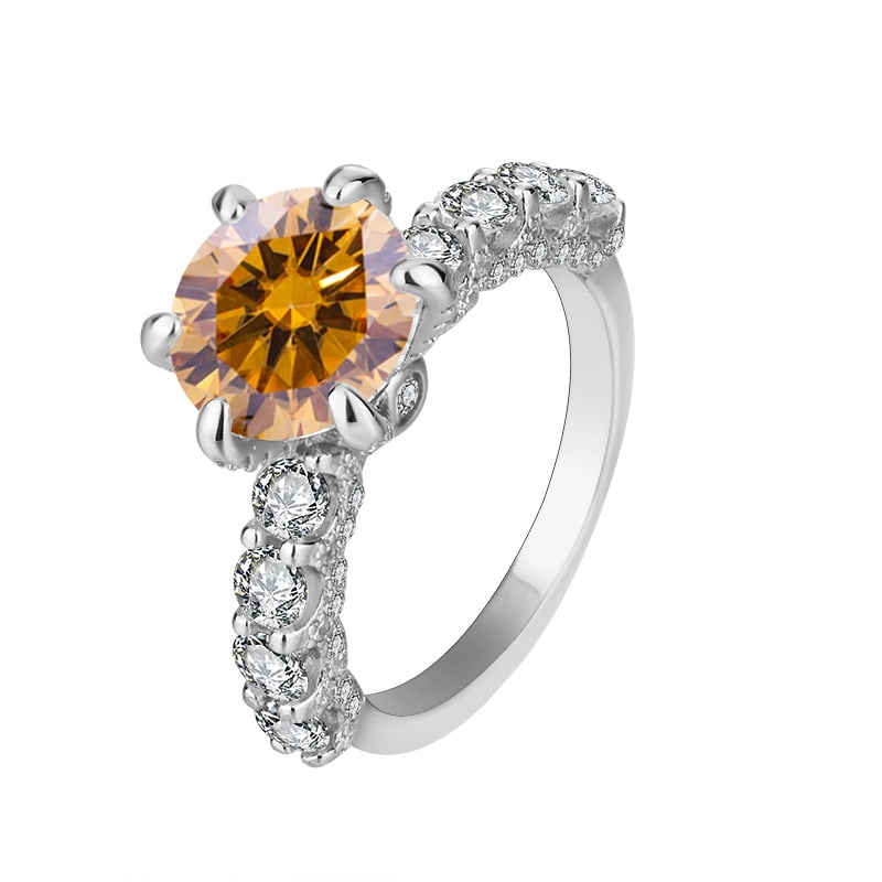 Exquisite 5-Carat Moissanite Ring in Sterling Silver
