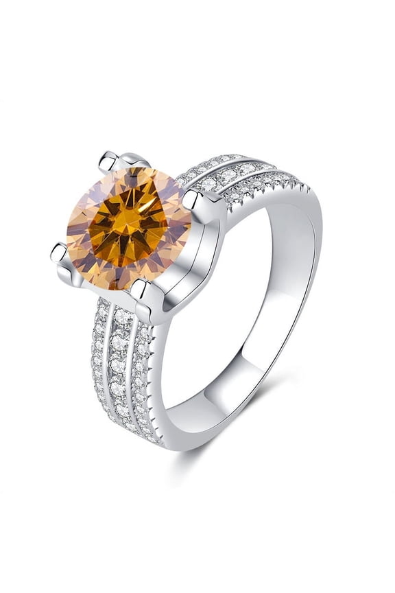 5 Carat Moissanite Wedding Ring Set for Bridal Set D-Color Clarity 18K Moissanite Ring for Women Simulated Diamond Promise Ring Fiancee Lab Grown Diamond Engagement Rings Lady (6,5carat)