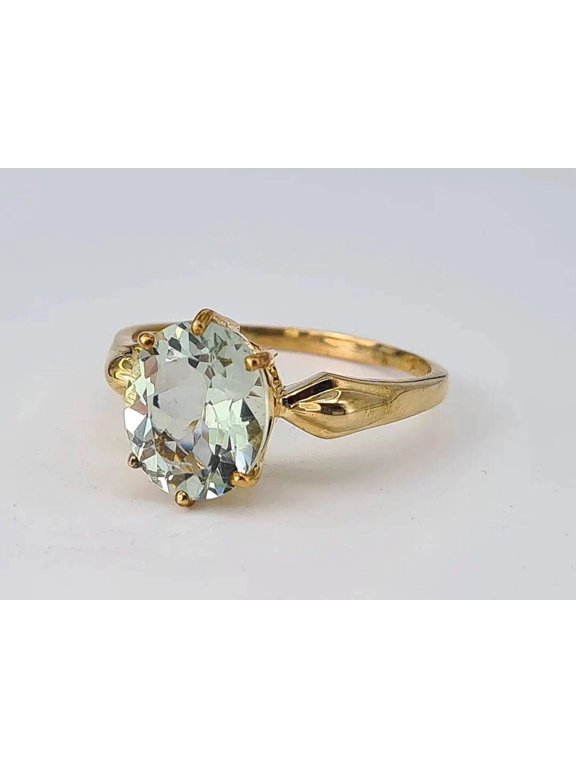 5 Carat Natural Amethyst Gemstone 14k Yellow Gold Ring Astrological Purpose Ring Beautiful Anniversary Valentine's Day Gift Ring For Women