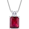 thumbnail image 1 of 5 Carat Natural Certifed 925 Sterling Silver Red Ruby Gemstone Pendant Woman Gift, 1 of 2