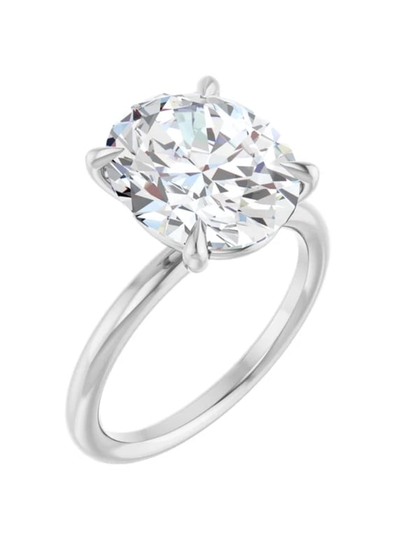 5 Carat Oval Lab Grown Diamond Engagement Ring