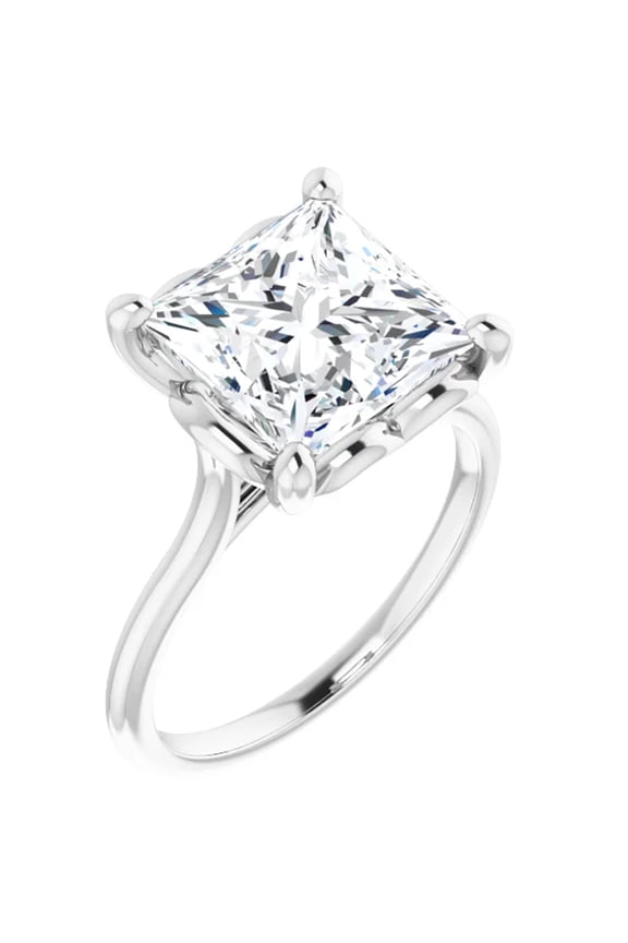 5 Carat Princess Lab Grown Diamond Engagement Ring
