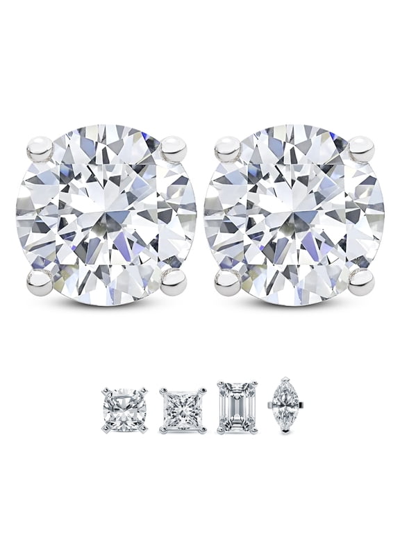5 Carat Round IGI Certified Lab Grown Diamond Solitaire Earrings | 14K Yellow Gold FG VS Diamonds | Stud Earrings Friendly Diamonds