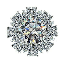 5 Carat Women's Moissanite Rings for Women S925 18K White Gold Moissanite Wedding Band for Bridal Set Simulated Diamond Promise Ring Fiancee Lab Grown Diamond Engagement Rings