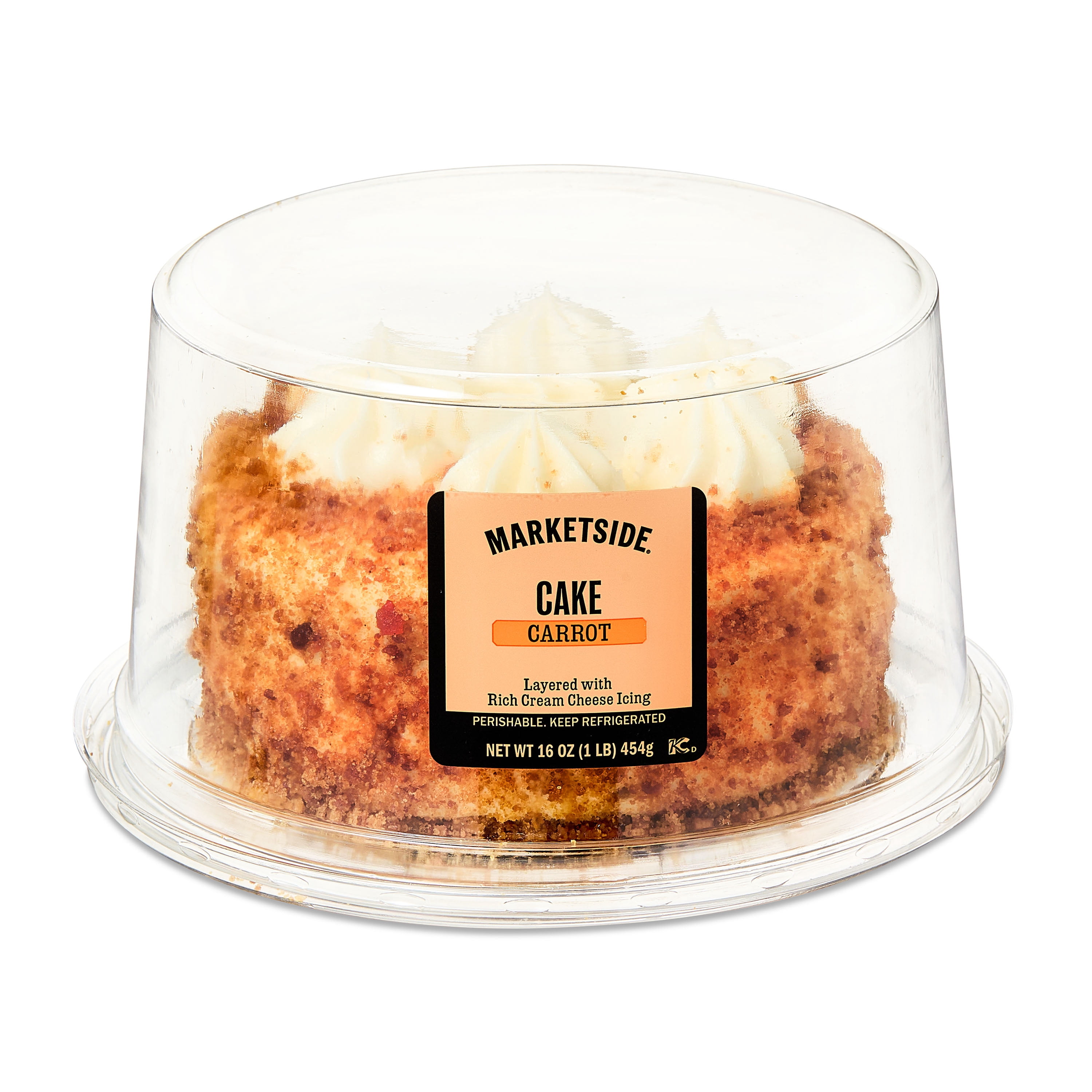 Marketside 5-Inch Moist Carrot Cake with Cream Cheese Icing, 16 oz, 1 Count (Refrigerated)