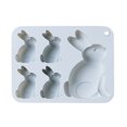 thumbnail image 1 of 5 Cavity Easter Rabbit Silicone Mold For Festival Cake Baking Ice Making Diy Auxiliary Food Preparation High Temperature Resistant Easy Release And Clean Reusable Baking Tool, 1 of 5