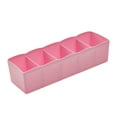 thumbnail image 1 of 5 Cell Drawer Organizer, Stackable Storage Box Divider for Underwear, Socks, Bra, Tie, Cosmetic & Small Household Items(Pink,Regular), 1 of 5