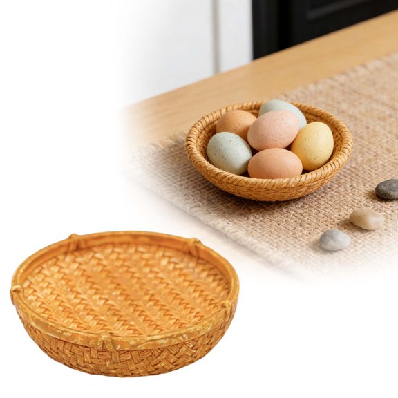5 Centimeter Mini Woven Desktop Ornament Synthetic Resin Decorative Piece for Photography and Miniature Scene Displays