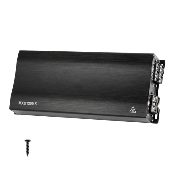 5-Channel Car Audio Amplifier Class D Stereo Amp Bridgeable Multichannel 4 x 100W at 4 Ohms 4 x 200W at 2 Ohms 1 x 1000W at 2 Ohms 1 x 500W at 4 Ohms for Vehicles