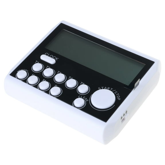 5 Channel Digital Kitchen Timer with Clock & Large LCD Cooking Timer with Magnetic Stand Efficient Countdowns Timer