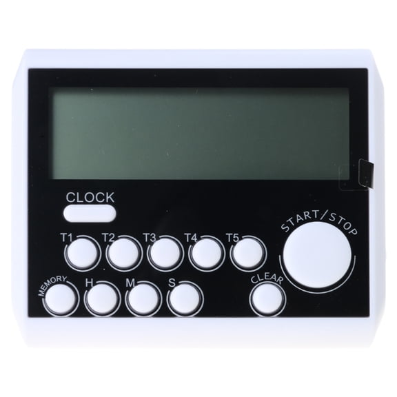 5 Channel Digital Kitchen Timer with Clock & Large LCD Cooking Timer with Magnetic Stand Efficient Countdowns Timer