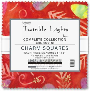 5" Charm Pack - Artisan Batiks Twinkle Lights Complete Collection by Lunn Studios for Robert Kaufman Squares Fabric Bundle Quilter's Cotton Fabric Precuts (CHS-1295-42) M532.59