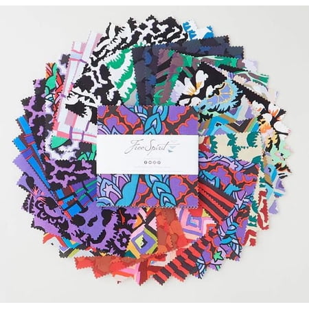 5" Charm Pack - Kaffe Fassett Collective February 2024 Dark Florals FreeSpirit Fabric Bundle Quilter's Cotton Precuts Squares (FB6CPGP.FEB24DARK) M535.27