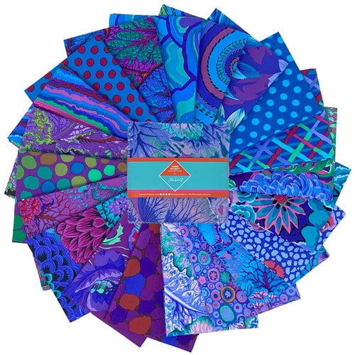 Free Spirit - Classics Plus - Royal 5 inch Charm by Kaffe Fassett 42 pcs