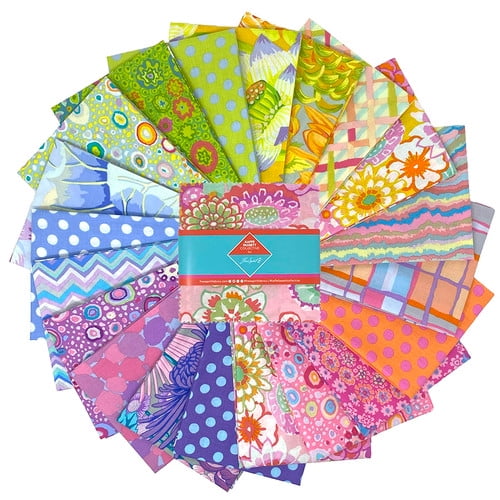 5" Charm Pack - Kaffe Fassett Collective Sorbet FreeSpirit Classics & Stash Classics Plus Fabric Bundle Quilter's Cotton Precuts Squares (FB6CPGP.SORBET) M518.04