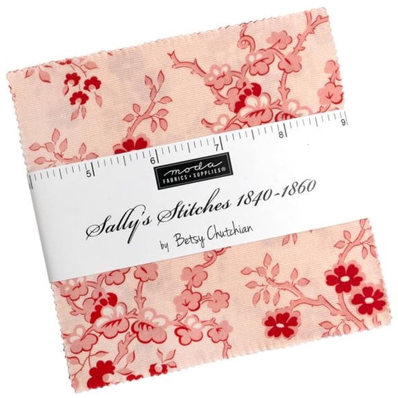 5" Charm Pack - Sally's Stitches 1840-1860 by Betsy Chutchian for Moda Fabrics Squares Fabric Bundle Quilter's Cotton Precuts (31710PP) M518.11