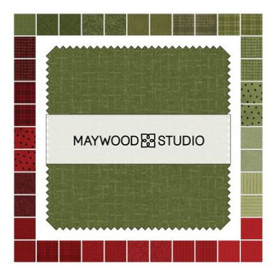 5" Charm Pack Squares - Bonnie Sullivan Woolies Flannel Holiday Warmth Maywood Studio 42 5-inch Charm Pack Squares Flannel Fabric Bundle Precuts (CP-MASWOF-HOW) M422.42