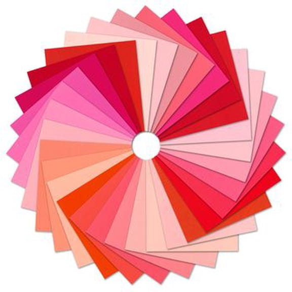 5" Charm Pack Squares - Kona Cotton Solids Block of the Month 2026 Ruby Robert Kaufman Quilter's Fabric Precuts Bundle (CHS-1364-42) M403.37
