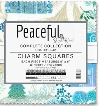 5" Charm Pack Squares - Peaceful Complete Collection by Sanja Rescek for Robert Kaufman Fabric Bundle Quilter's Cotton Precuts (CHS-1313-42) M532.57