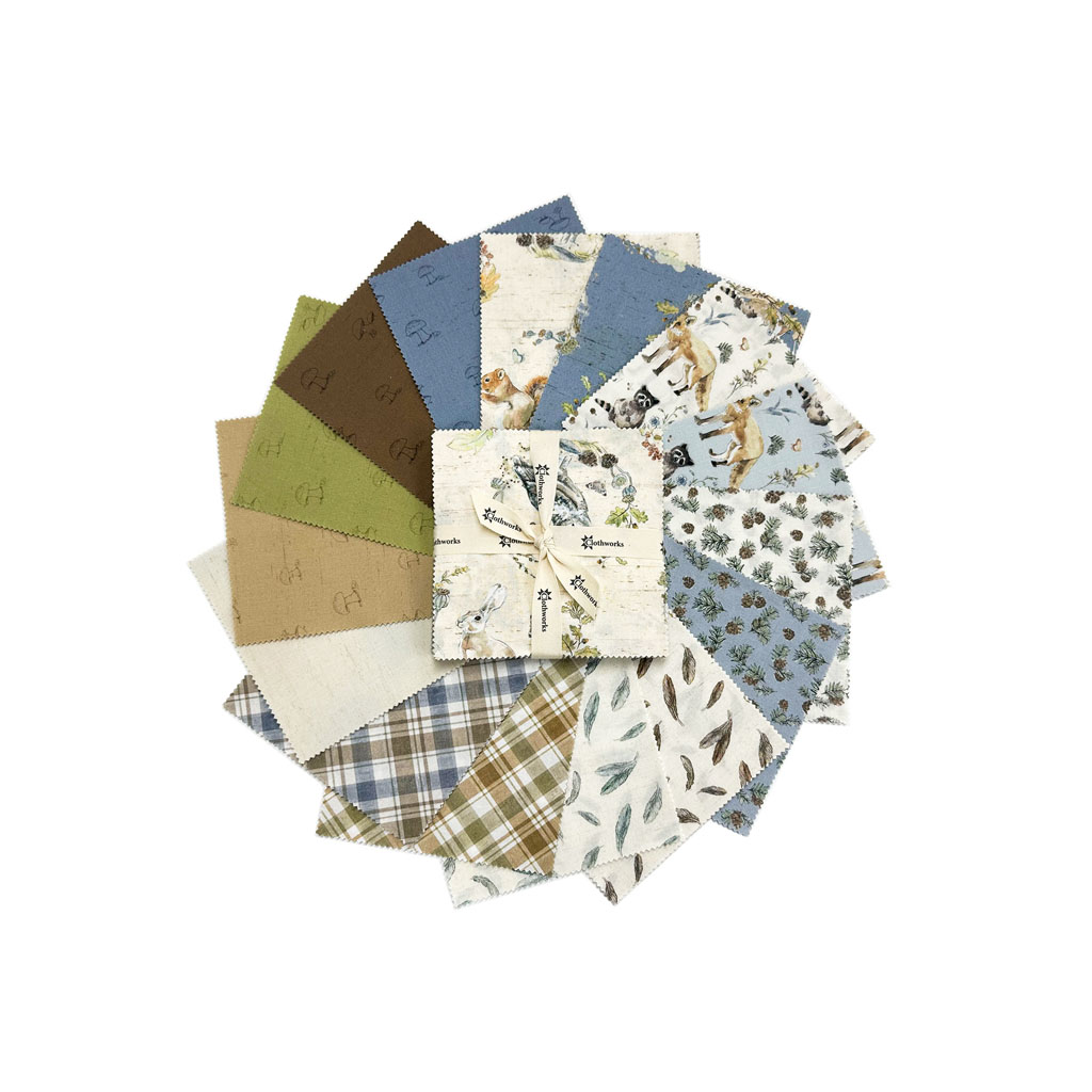 5" Charm Pack - Wildwood by Beth Grove for Clothworks Squares Fabric Bundle Quilter's Cotton Precuts (SQ0495) M407.12