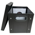 thumbnail image 1 of 5 CheckOutStore Black 7" Vinyl Record 45 RPM Storage Box, 1 of 5