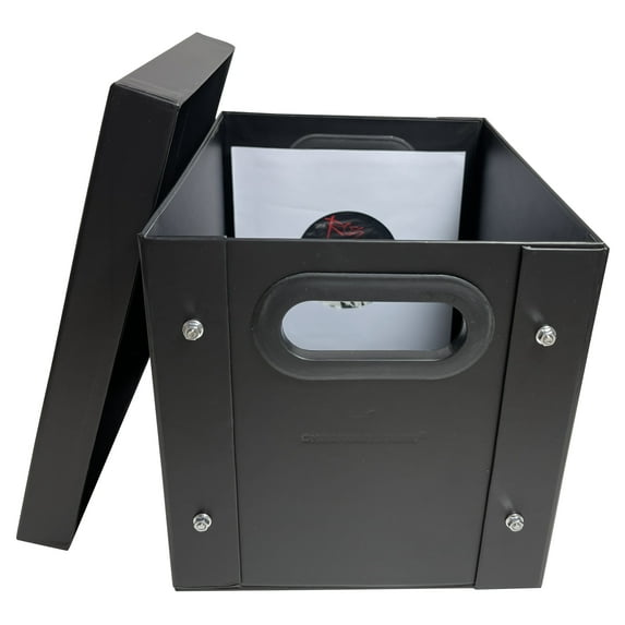 5 CheckOutStore Black 7" Vinyl Record 45 RPM Storage Box