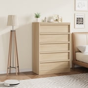 5 Chest of Drawers, Modern Wood 5-Drawer Dresser Organizer Tall with 5 Large Drawers, for Bedroom, Living Room, Nursery, Entryway