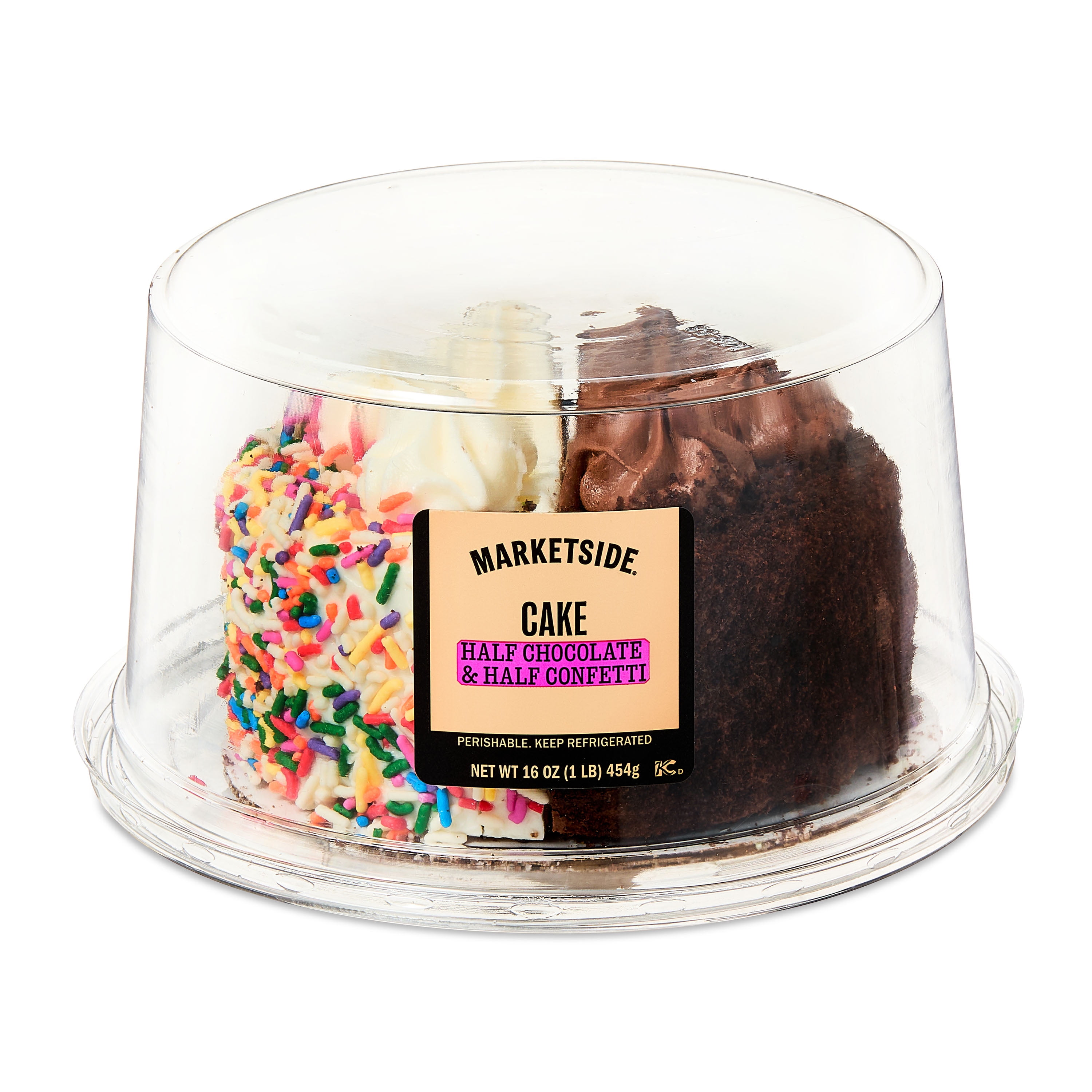 Marketside 5" Half Chocolate & Half Confetti Cake, 16 oz (Refrigerated)