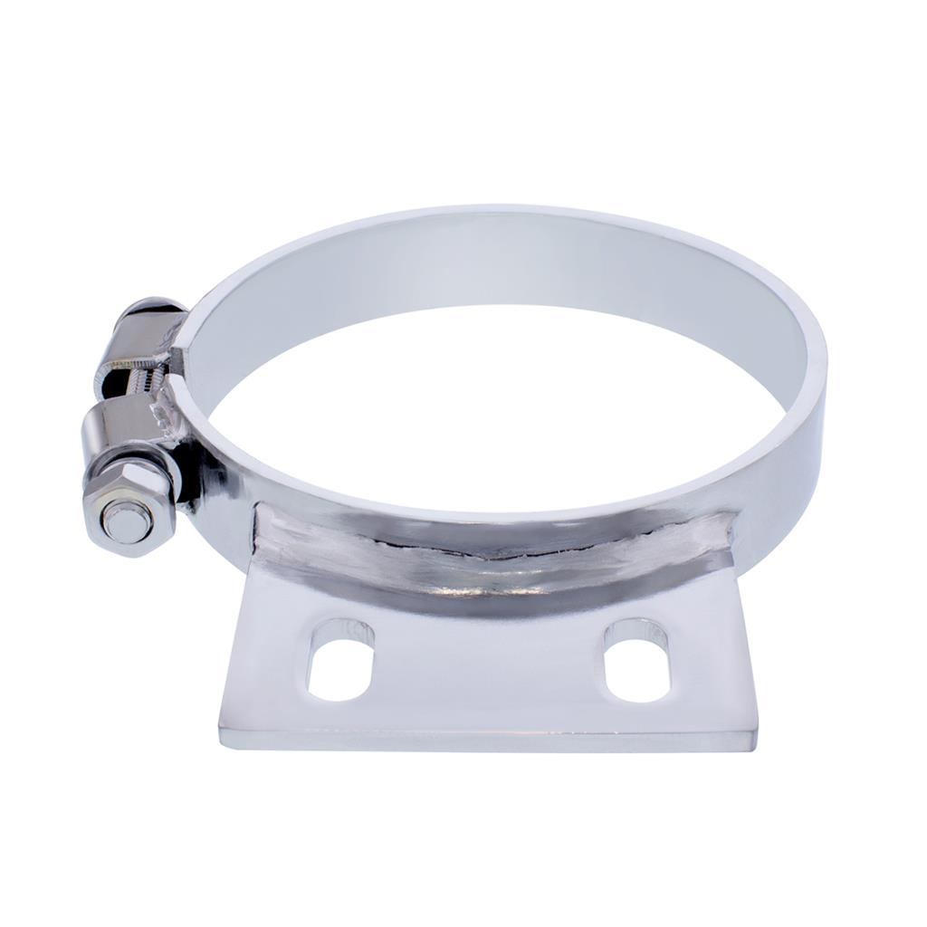 Big Rig Bling: United Pacific 7" Exhaust Stack Mount Bracket For Peterbilt 379/359 (1987-1993) Chrome, UP#10332