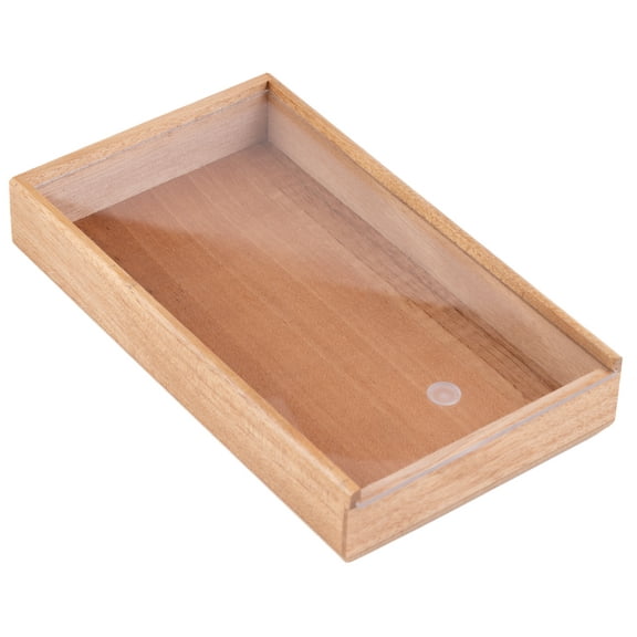 5 Cigar Promotional Ceder Lined Wooden Structure Box with Clear Slide Top