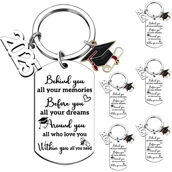 5 Class of 2025 Graduation Keychains for Her Him College High School Graduation Commemorative High School Student Decoration