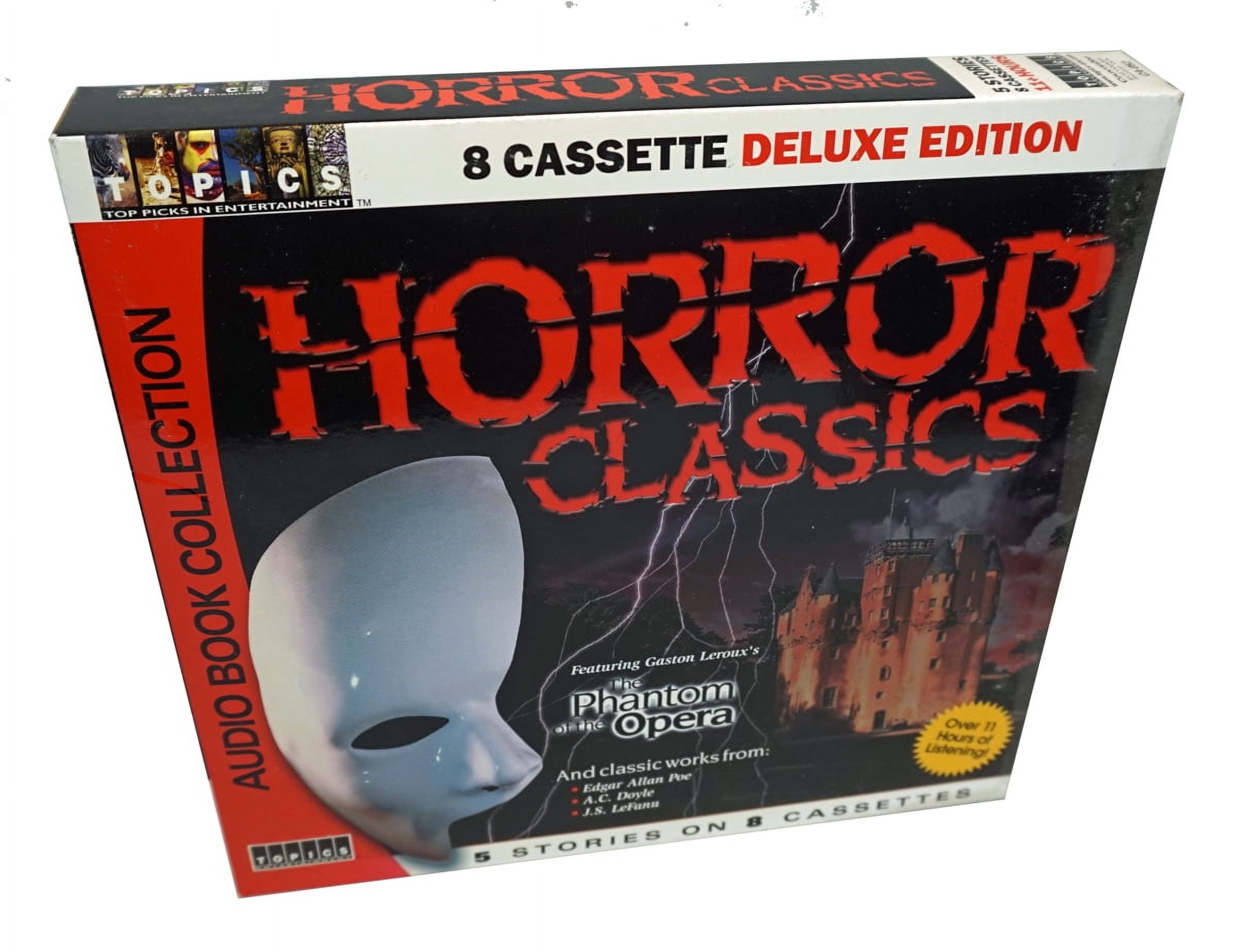 5 Classic HORROR Stories (Audio Cassettes) by Edgar Allan Poe, Sir Arthur Conan Doyle, Gaston Leroux, J.S. LeFanu