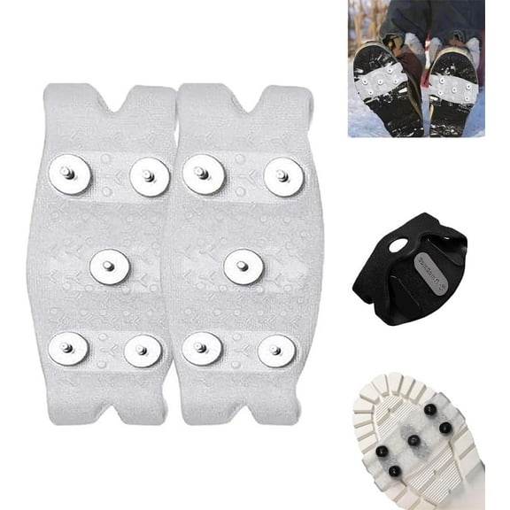 5-Claw Anti-Skid Shoe Covers,Outdoor Anti-Skid Gripper Spikes for Outdoor, Universal Non-Slip Gripper Spikes, Mountaineering Non-Slip Shoe Spikes, Anti-Skid Snow Shoe Spikes，1 pair