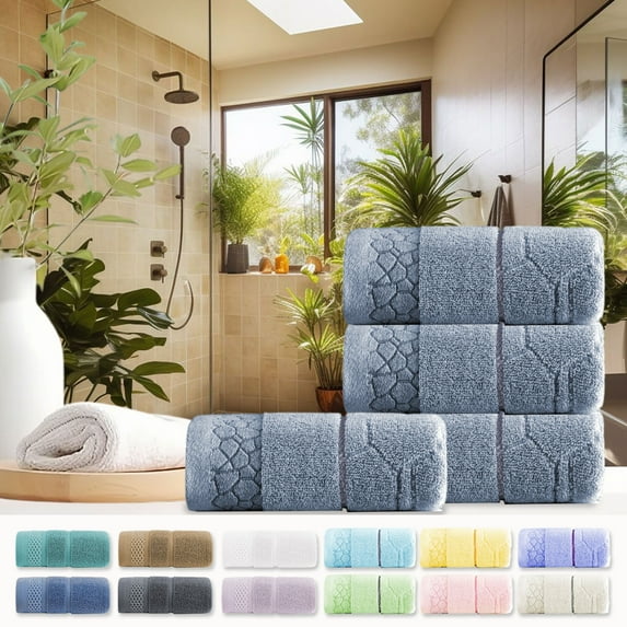 Under $5 Clearance! Bath Towel, InsCrazy 100% Cotton Towel, Thick and Soft, Quick Dry, Highly Absorbent Household Towel for Bathroom, Sport, Wash Face, Large Gift Hand Towel