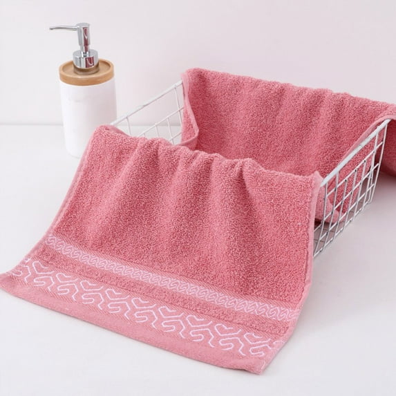 Under $5 Clearance! InsCrazy 100% Cotton Bath Towel, Thick and Soft, Quick Dry, Highly Absorbent Household Solid Towel for Bathroom, Sport, Wash Face, Large Gift Hand Towel
