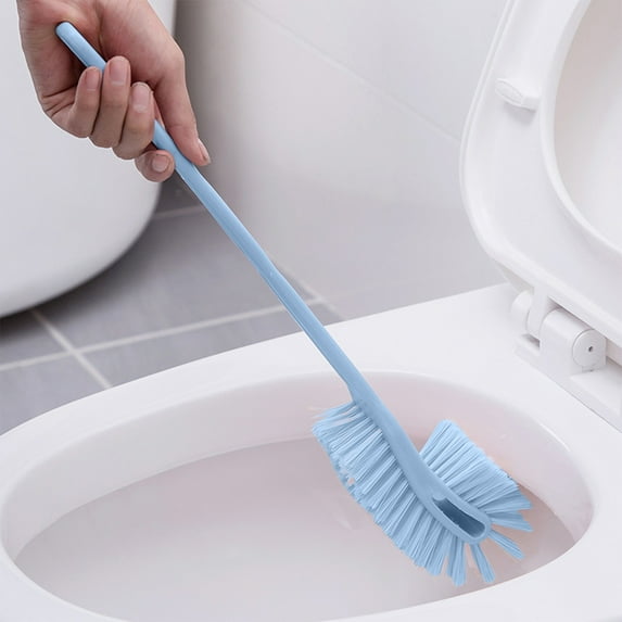 50% Off Clearance InsCrazy Dead Corner Toilet Brush Bathroom Cleaning Brush Toilet Long Handle Wall-mounted Plastic Soft Bristle Brush Set Cleaning Supplies