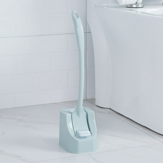Under $5 Clearance! Toilet Brush with Holders, InsCrazy Dead Corner Toilet Brush Bathroom Cleaning Brush Toilet Long Handle Wall-mounted Plastic Soft Bristle Brush Set with Base