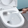 thumbnail image 1 of Under $5 Clearance! Toilet Brush with Holders, InsCrazy Household Toilet Brush Set with Base Wall Mounted Plastic No Punching No Dead Corners Toilet Cleaning Brush for Household Toilets, 1 of 4