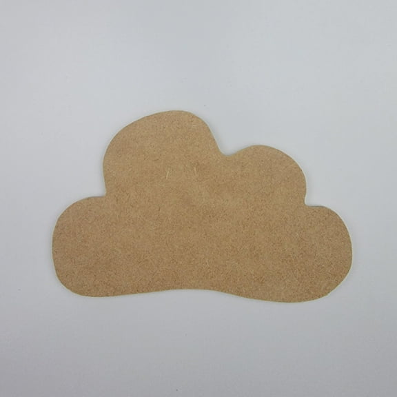 5" Cloud, Unfinished MDF Art Shape by Wooden Craft Cutouts
