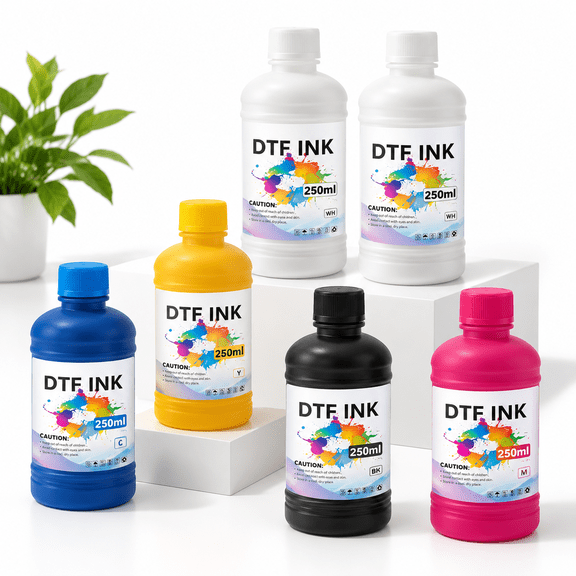 5-Color 250ml DTF Heat Transfer Ink Refill Kit for Compatible Printers