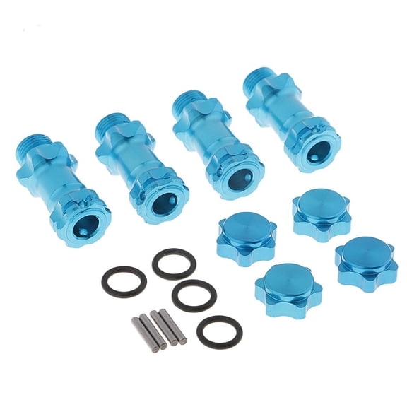 5 Color 4pcs 17mm Hub Hex 30mm Coupler Adapter Combiner /8 HSP RC Blue, 11x4x1.5cm