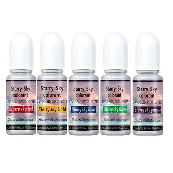 5 Color Concentrated Resin Pigment Liquid Epoxy Pigment UV Epoxy Resin Dye Liquid for UV Resin Coloring Jewelry Making