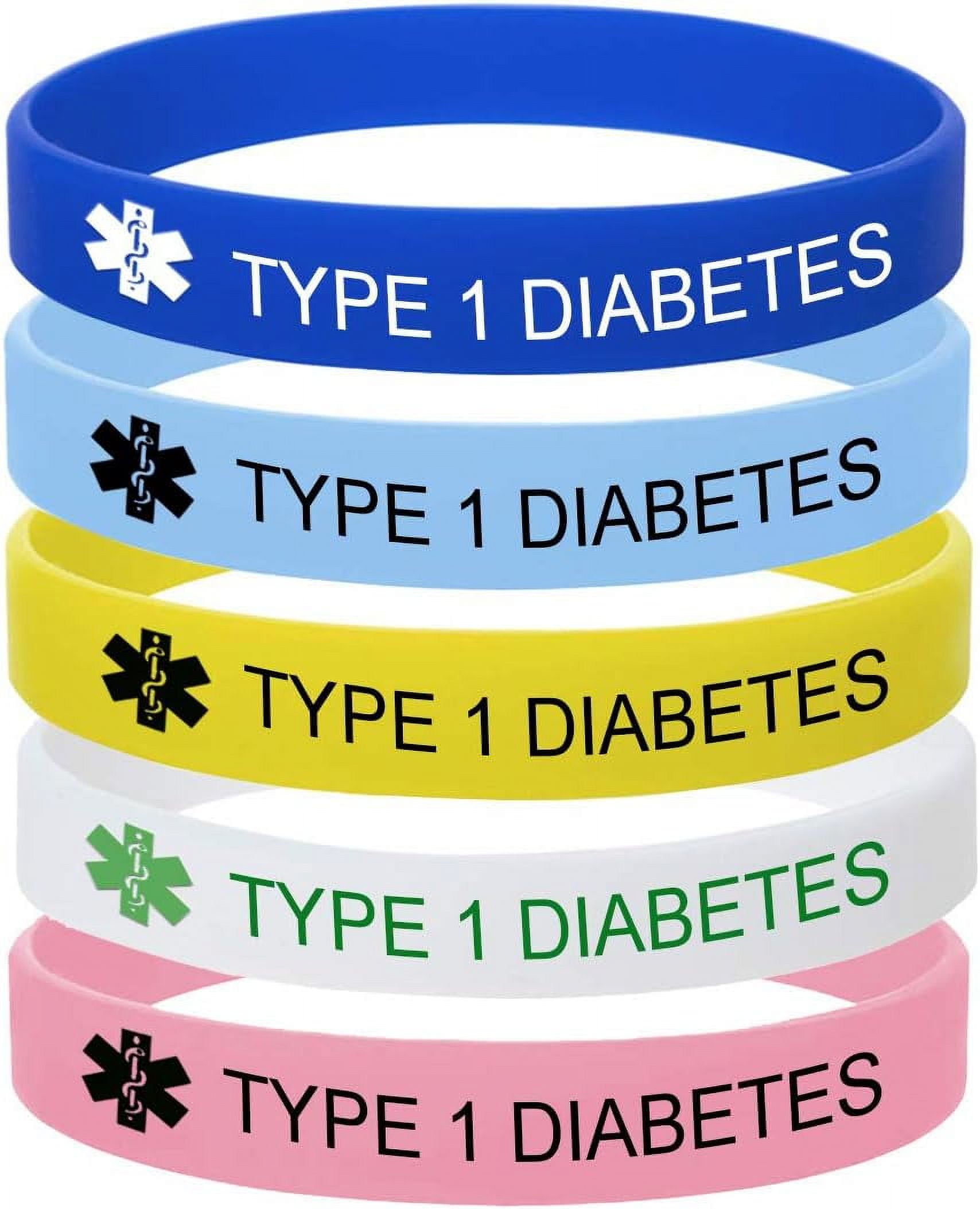 5 Color PackPersonalized Engraved Medical Alert ID Jewelry Food Drug