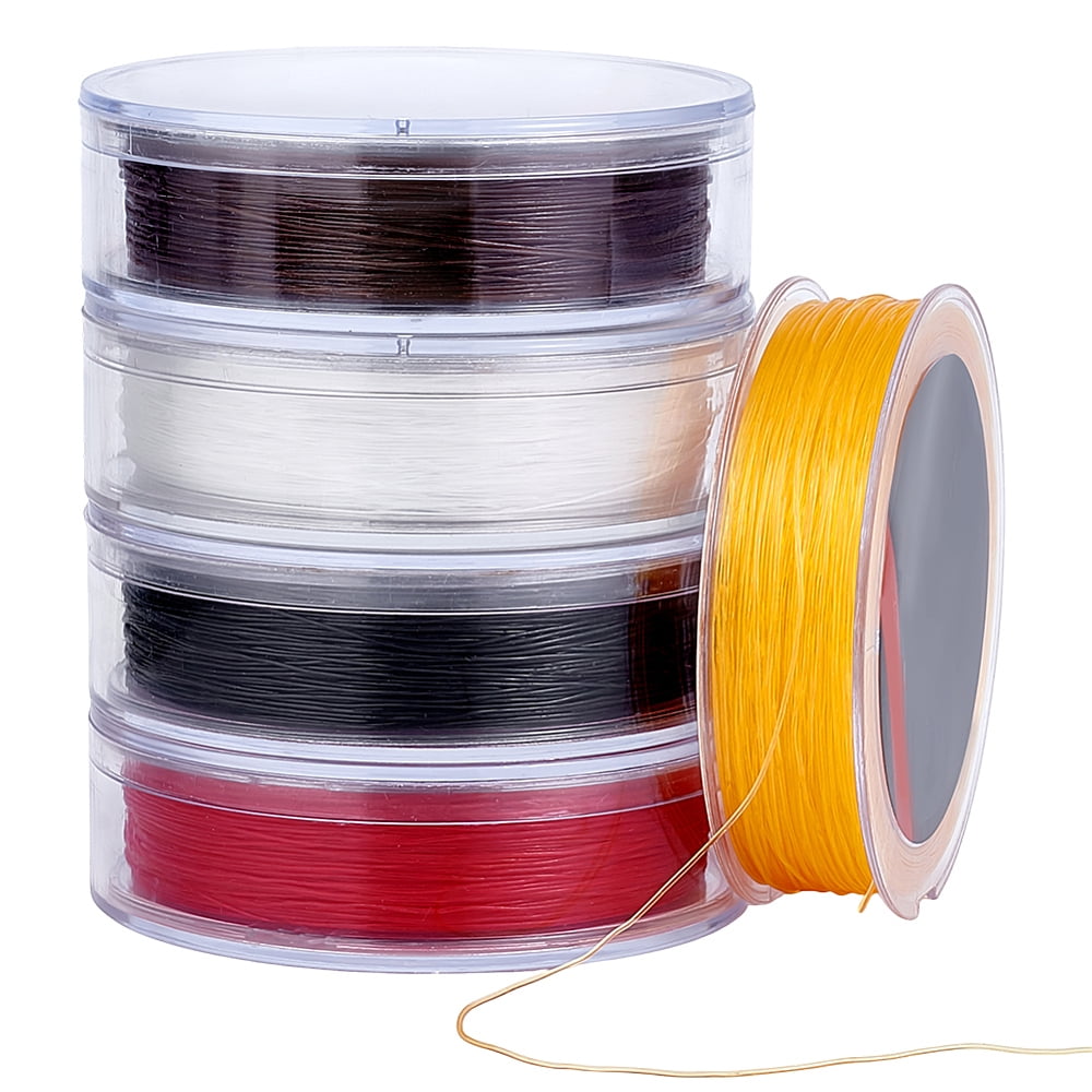 5 Colors 490 Yards Elastic String 0.6mm Clear Elastic Thread Magic Jewellery Wire Bracelet String Stretchy Elastic Cord Necklace Bracelet