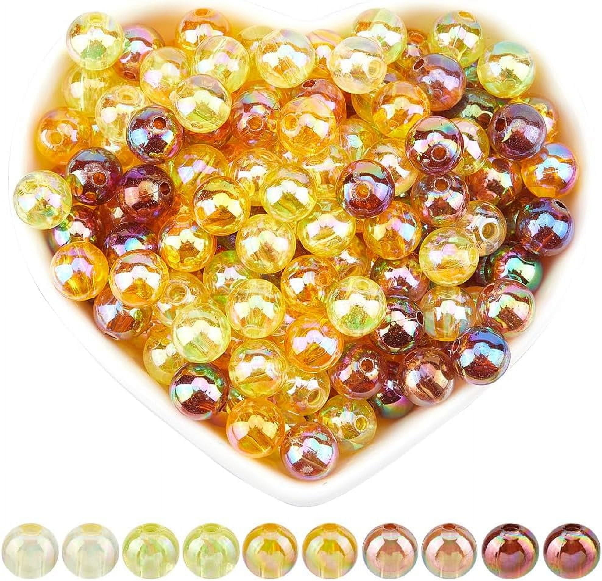 Ab Color 5 Colors 500pcs Yellow Acrylic Beads 8mm Ab Color Beads Thanksgiving ...
