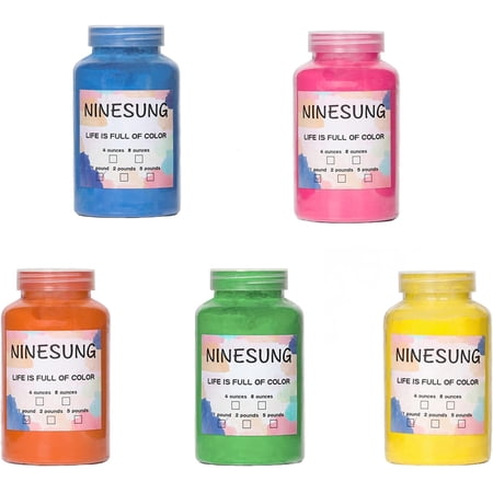 5 Colors Coating Paint Powder, Powder Coating Paint for Laser Engraving, Jigs Powder Coat Sample Pack, Lure Powder Paint (20 oz total)