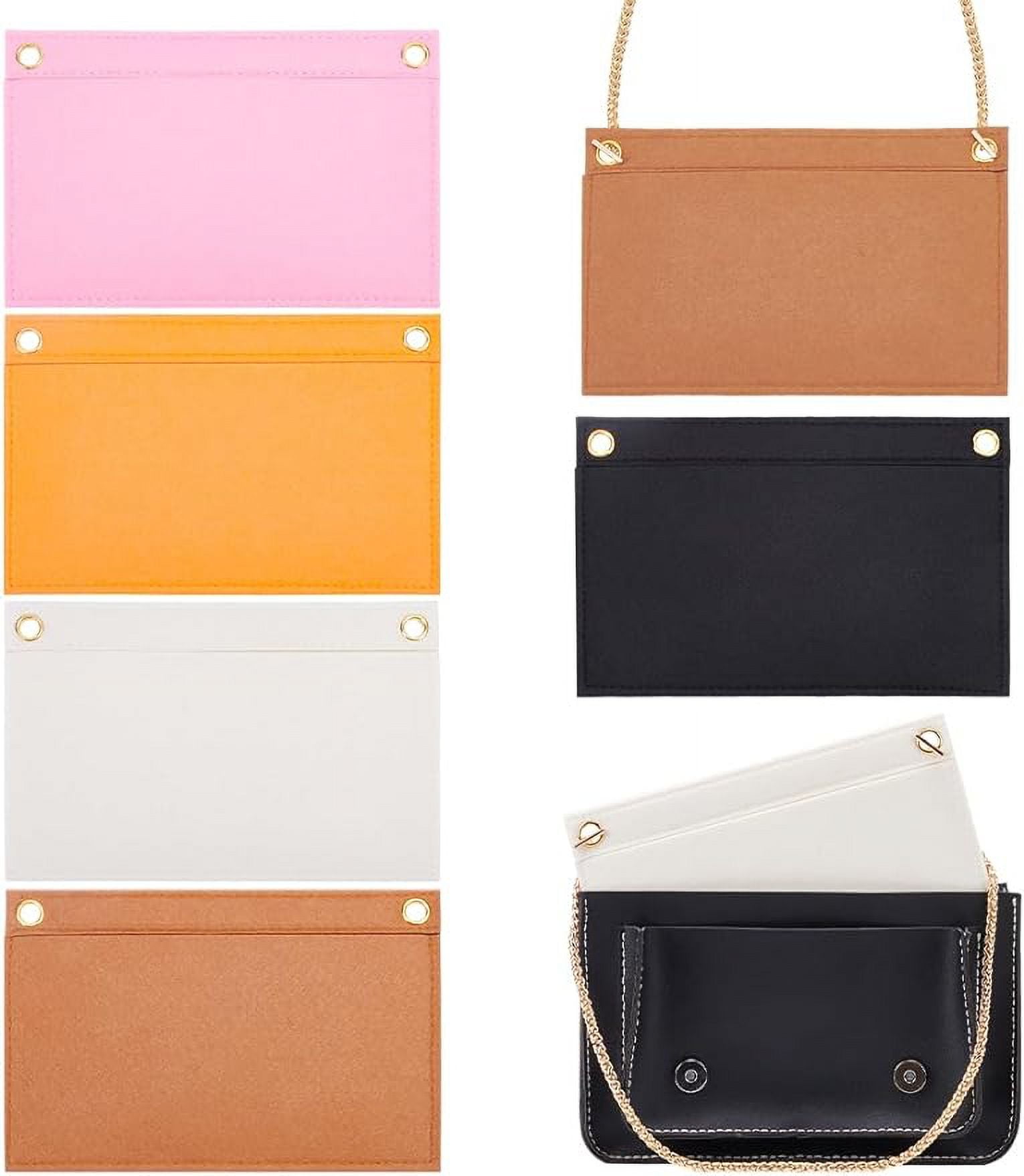 5 Colors Felt Organizer Insert Conversion Kit with Gold Chain for Purse